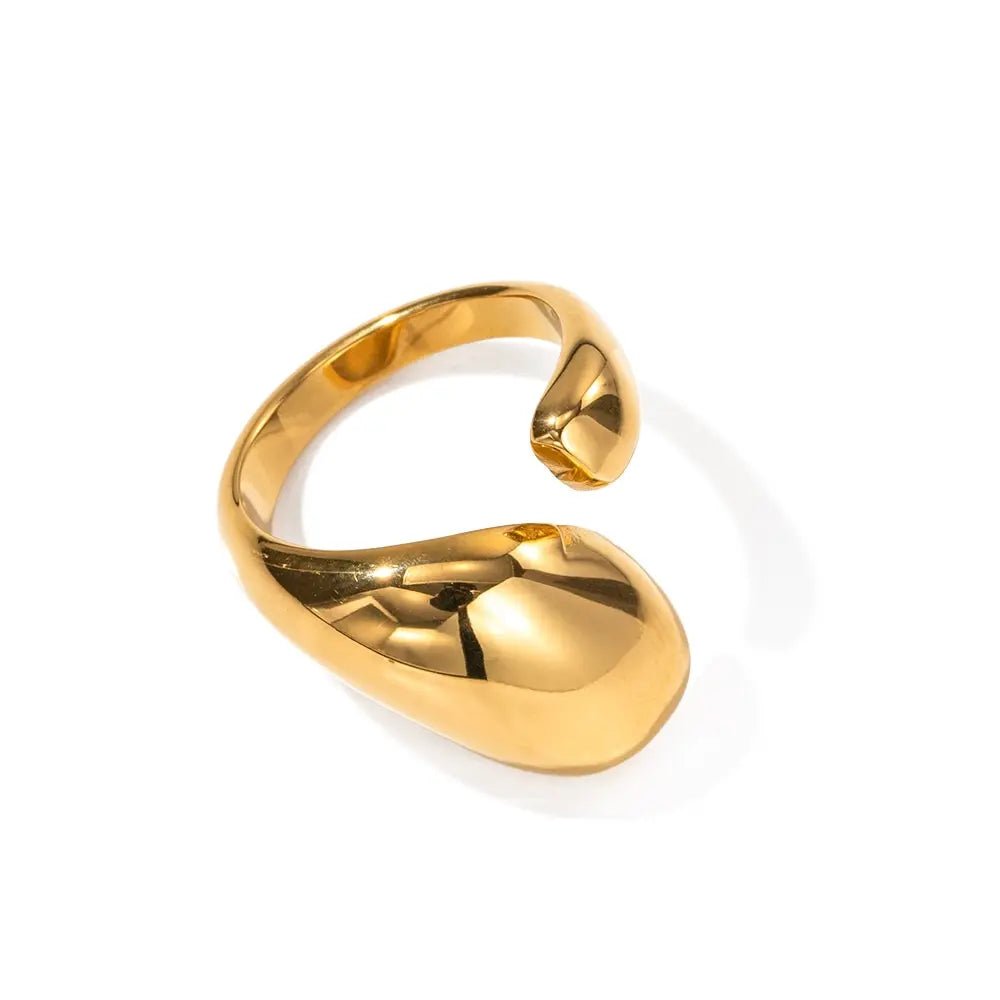 18K Stainless Steel Minimalist Statement Ring - WS JewelleryStainless Steel