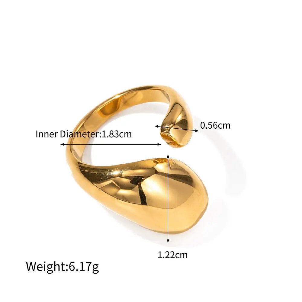 18K Stainless Steel Minimalist Statement Ring - WS JewelleryStainless Steel