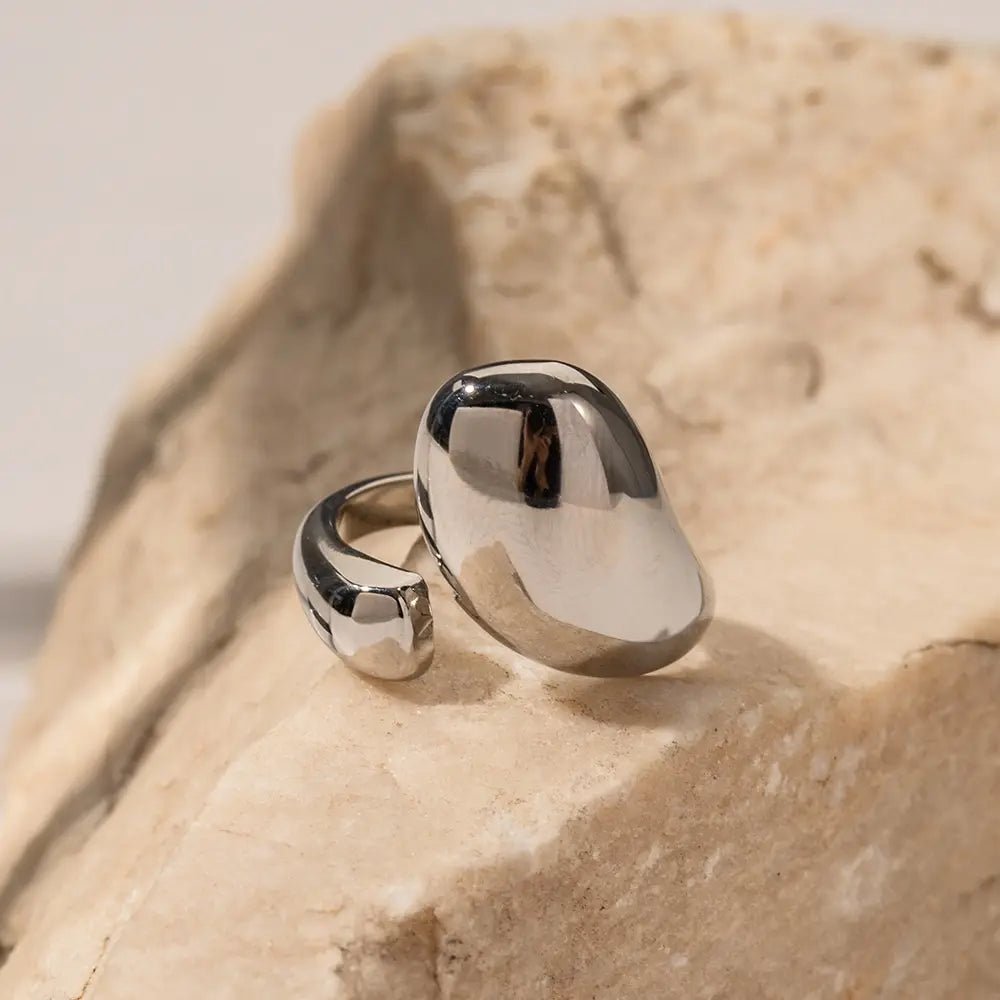 18K Stainless Steel Minimalist Statement Ring - WS JewelleryStainless Steel