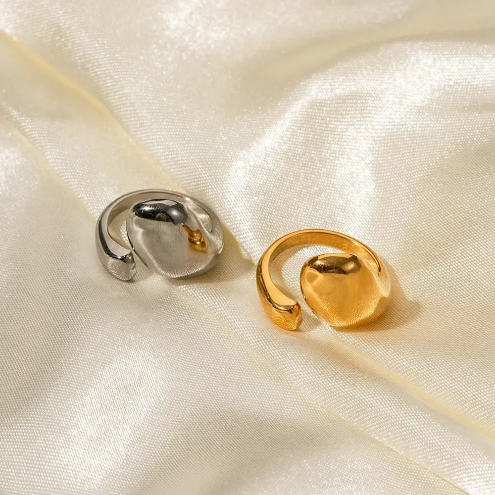 18K Stainless Steel Minimalist Statement Ring - WS JewelleryStainless Steel