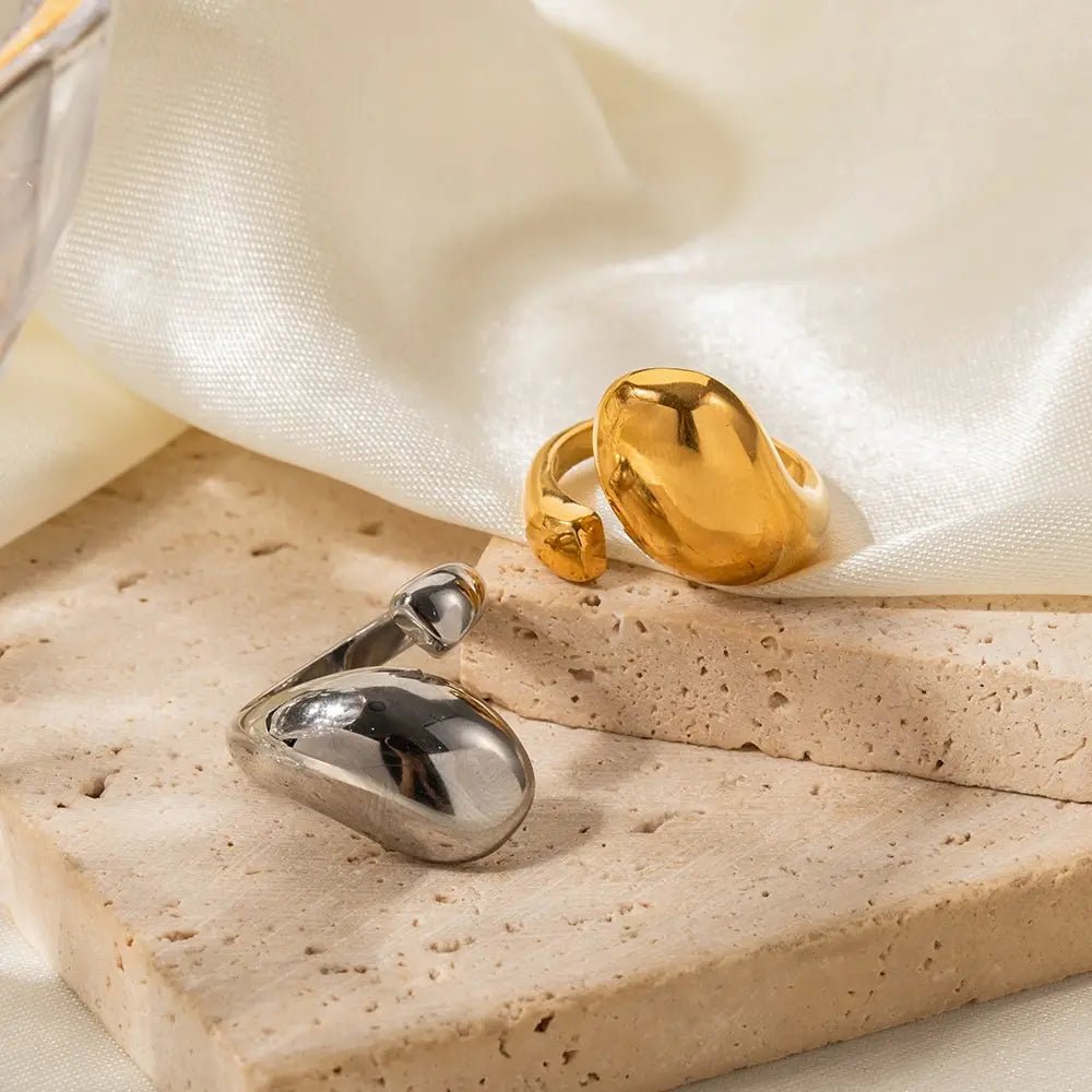 18K Stainless Steel Minimalist Statement Ring - WS JewelleryStainless Steel