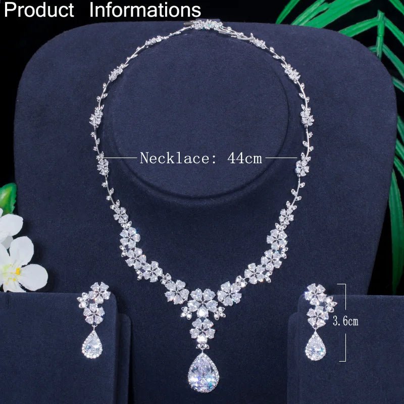 Jewellery Set2Pcs Flower Drop Jewelry Set T108 - WS JewelleryBridal Jewelery SetElegant Jewelery SetJewelery Set