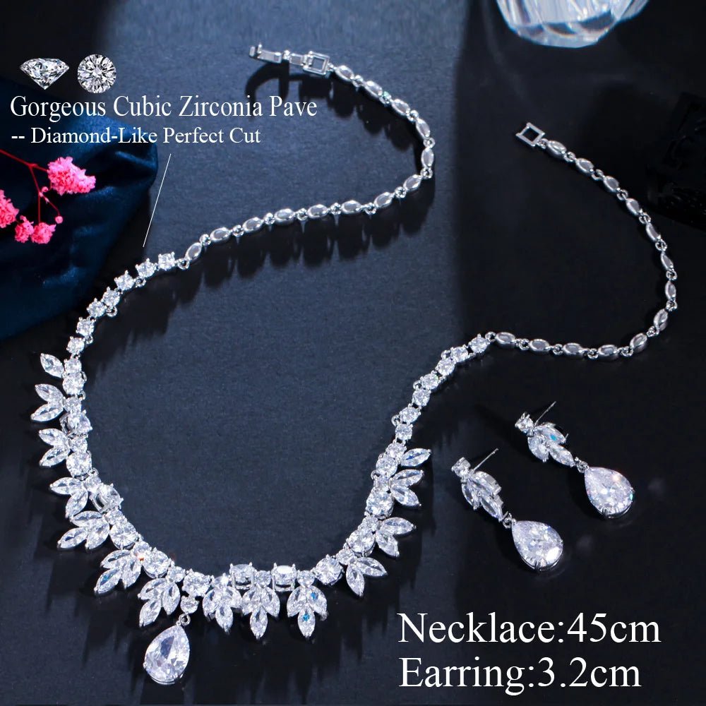 Jewellery Set2Pcs Leaves Drop Jewelry Set T037 - WS JewelleryBridal Jewelery SetElegant Jewelery SetJewelery Set