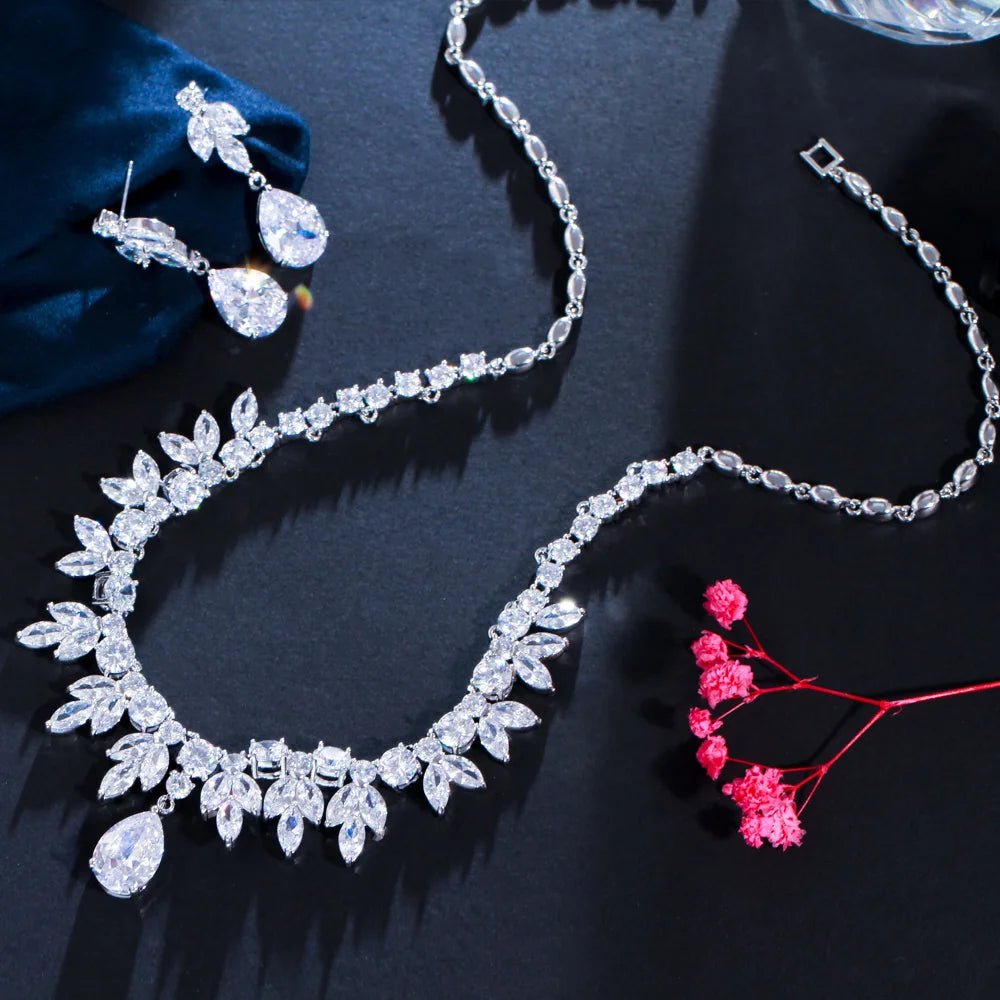Jewellery Set2Pcs Leaves Drop Jewelry Set T037 - WS JewelleryBridal Jewelery SetElegant Jewelery SetJewelery Set