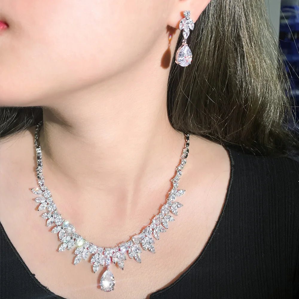Jewellery Set2Pcs Leaves Drop Jewelry Set T037 - WS JewelleryBridal Jewelery SetElegant Jewelery SetJewelery Set