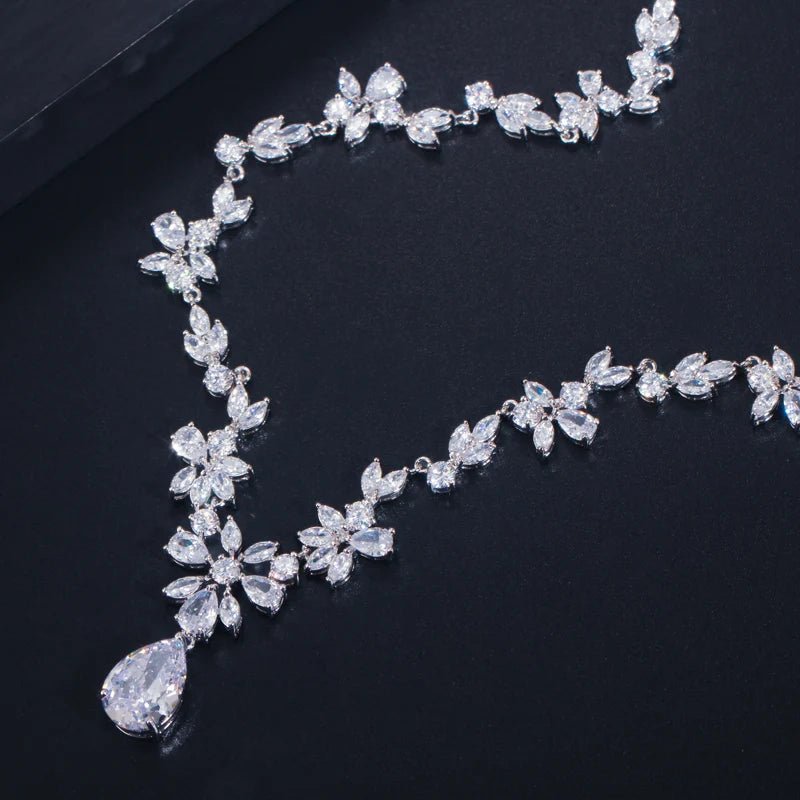 Jewellery Set2Pcs Water Drop Flower Jewelry Set T451 - WS JewelleryBridal Jewelery SetElegant Jewelery SetJewelery Set