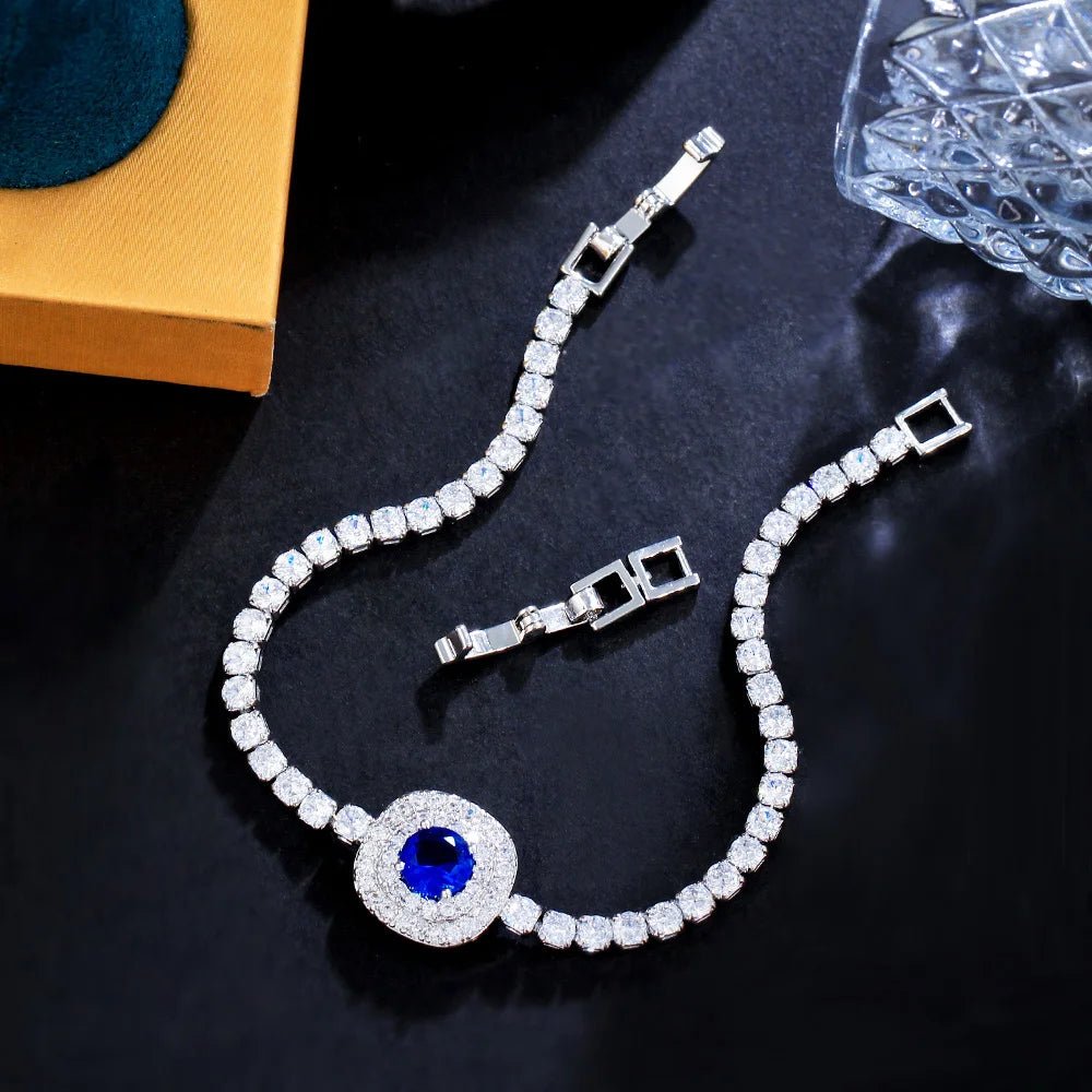 Jewellery Set4 Color Square Tennis Bracelets CB326 - WS JewelleryBraceletBridal BraceletTennis Bracelet
