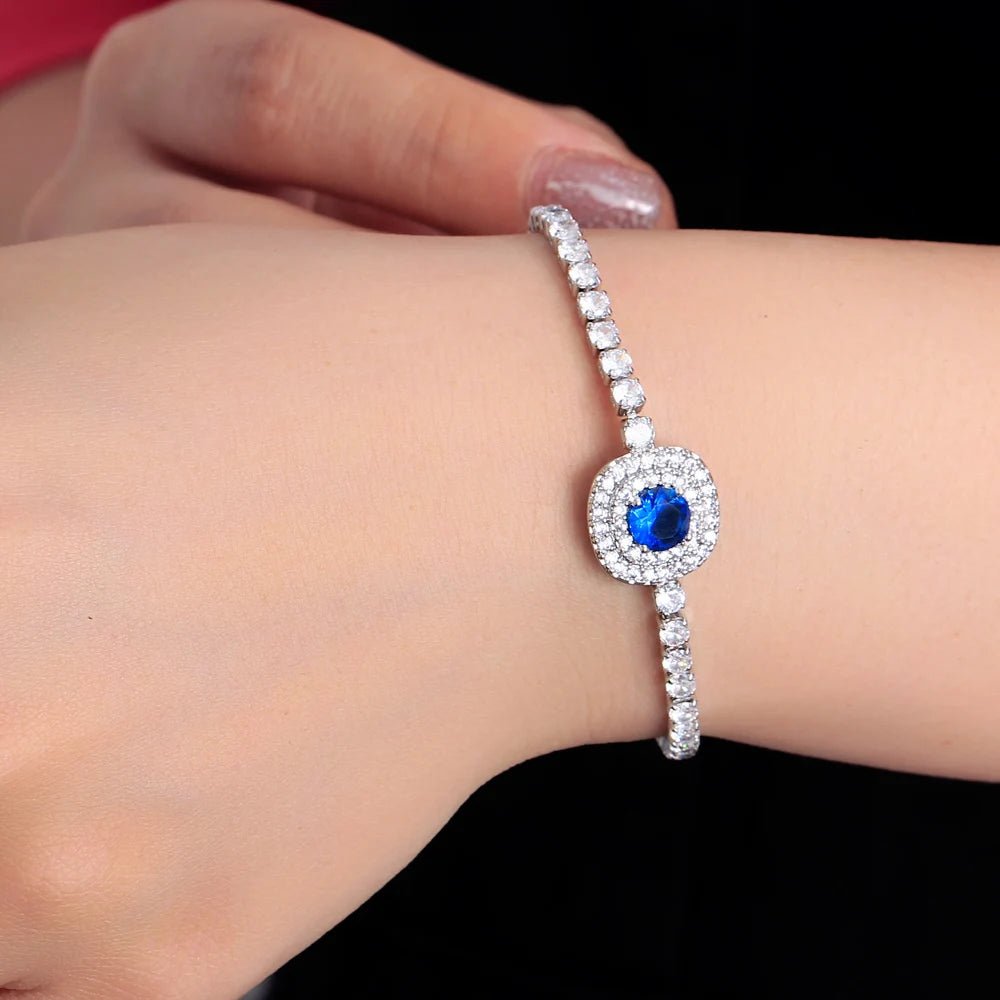Jewellery Set4 Color Square Tennis Bracelets CB326 - WS JewelleryBraceletBridal BraceletTennis Bracelet