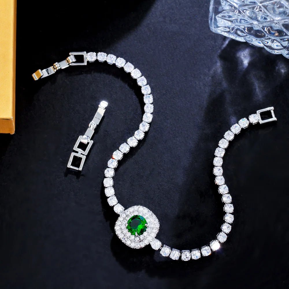 Jewellery Set4 Color Square Tennis Bracelets CB326 - WS JewelleryBraceletBridal BraceletTennis Bracelet