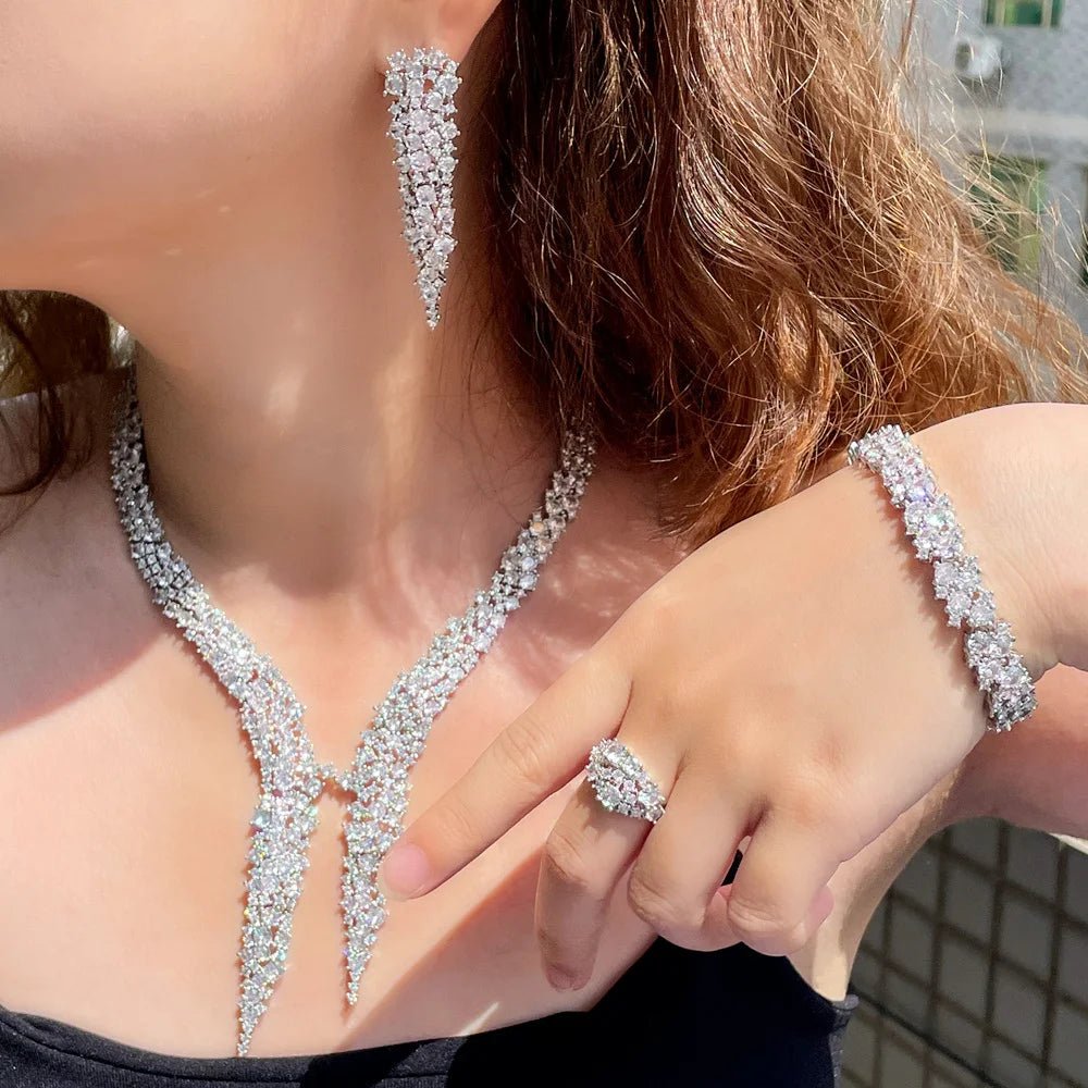Jewellery Set4Pcs Heave Stone Jewelry Sets T663 - WS JewelleryBridal Jewelery SetElegant Jewelery SetJewelery Set
