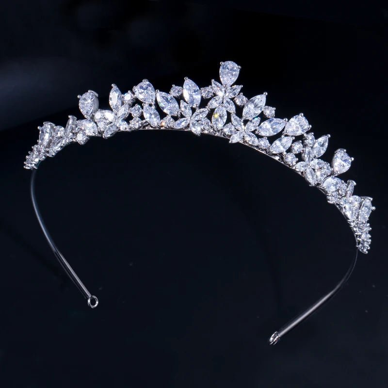 TiarasBridal Flower Tiara Crown A008 - WS JewelleryBridal TiaraHair AccessoriesQueen Tiara