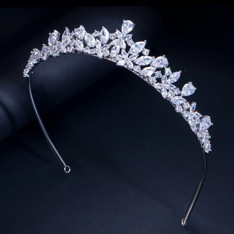 TiarasBridal Flower Tiara Crown A008 - WS JewelleryBridal TiaraHair AccessoriesQueen Tiara