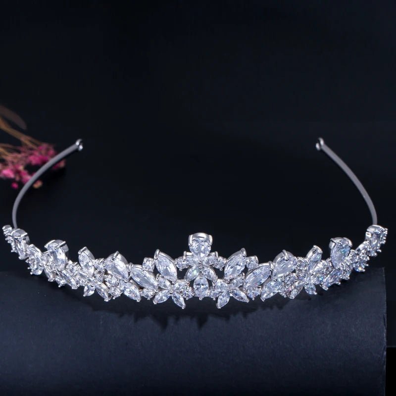 TiarasBridal Flower Tiara Crown A008 - WS JewelleryBridal TiaraHair AccessoriesQueen Tiara