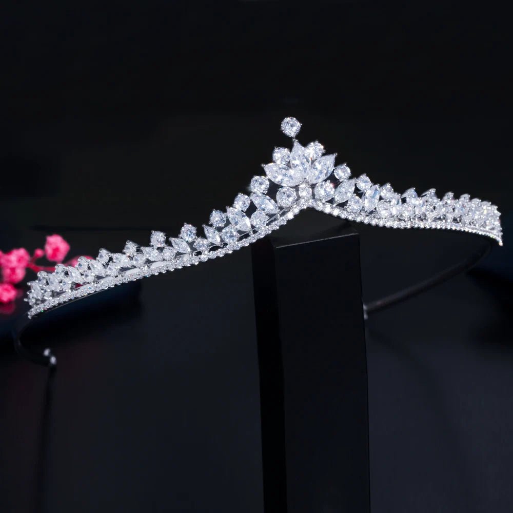 TiarasBridal Flower Tiaras and Crowns A030 - WS JewelleryBridal TiaraHair AccessoriesQueen Tiara