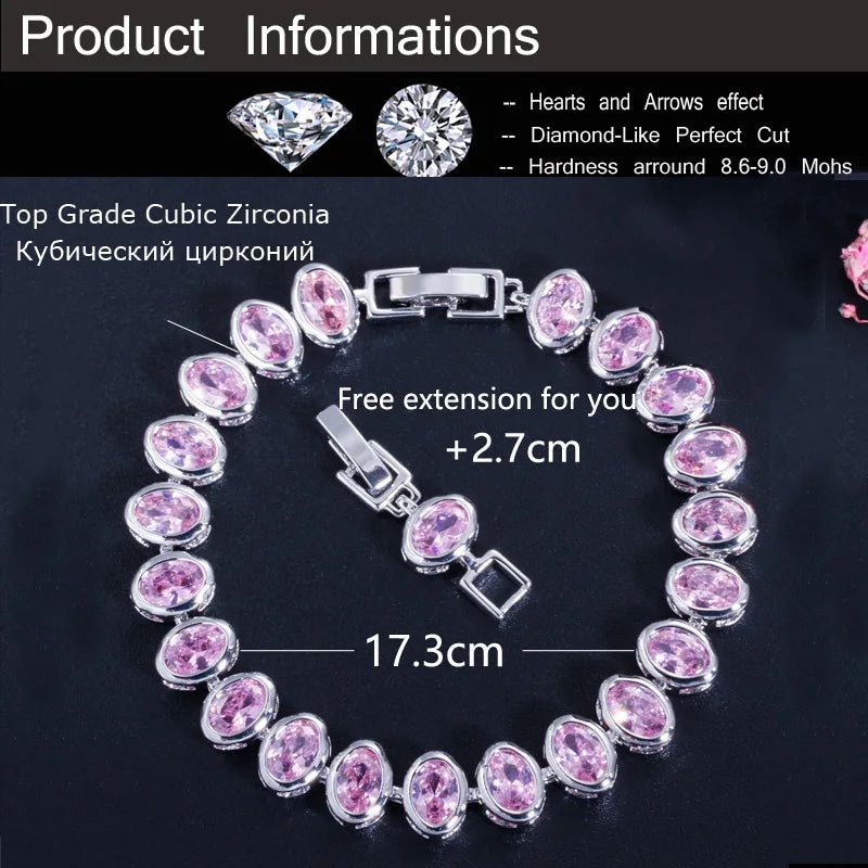 BraceletsClassic Oval Cut Round Bracelet CB181 - WS JewelleryBraceletBridal BraceletTennis Bracelet