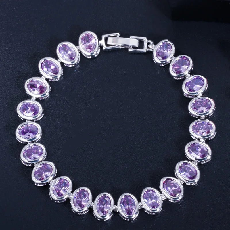 BraceletsClassic Oval Cut Round Bracelet CB181 - WS JewelleryBraceletBridal BraceletTennis Bracelet