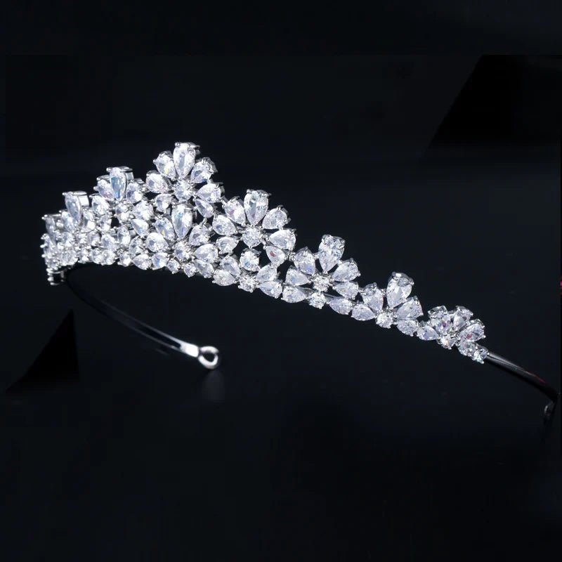 TiarasElegant Gorgeous Flower Tiara Crown A014 - WS JewelleryBridal TiaraHair AccessoriesQueen Tiara
