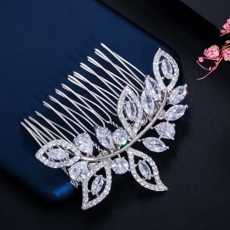 TiarasElegant Leaf Flower Hair Tiara A013 - WS JewelleryBridal TiaraHair AccessoriesQueen Tiara