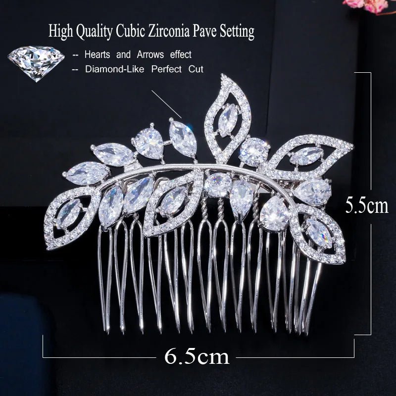 TiarasElegant Leaf Flower Hair Tiara A013 - WS JewelleryBridal TiaraHair AccessoriesQueen Tiara