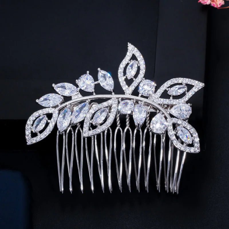TiarasElegant Leaf Flower Hair Tiara A013 - WS JewelleryBridal TiaraHair AccessoriesQueen Tiara