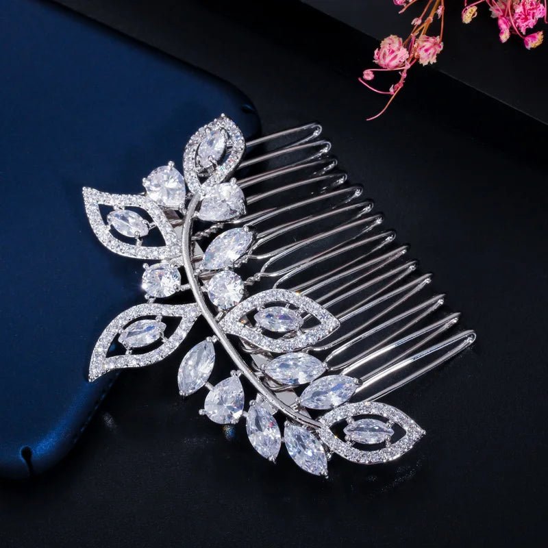 TiarasElegant Leaf Flower Hair Tiara A013 - WS JewelleryBridal TiaraHair AccessoriesQueen Tiara