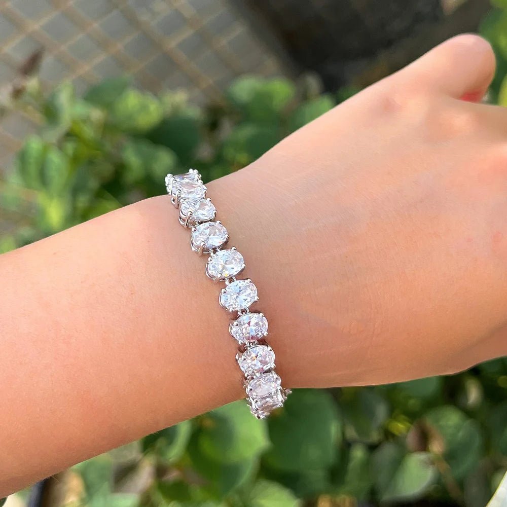 BraceletsGlamorous Oval Round Colorful Bracelets CB348 - WS JewelleryBraceletBridal BraceletTennis Bracelet