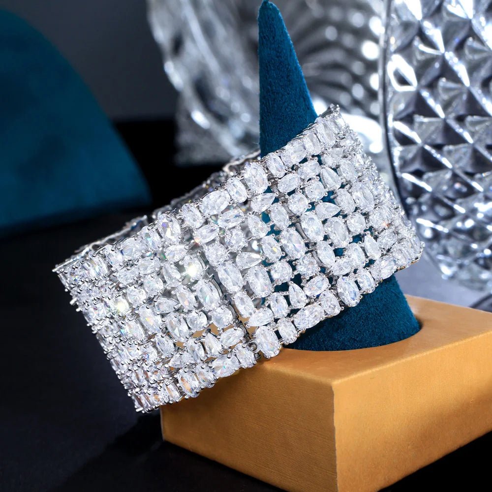 BraceletsGlamorous Pave Chunky Luxury Bracelets CB332 - WS JewelleryBraceletBridal BraceletTennis Bracelet