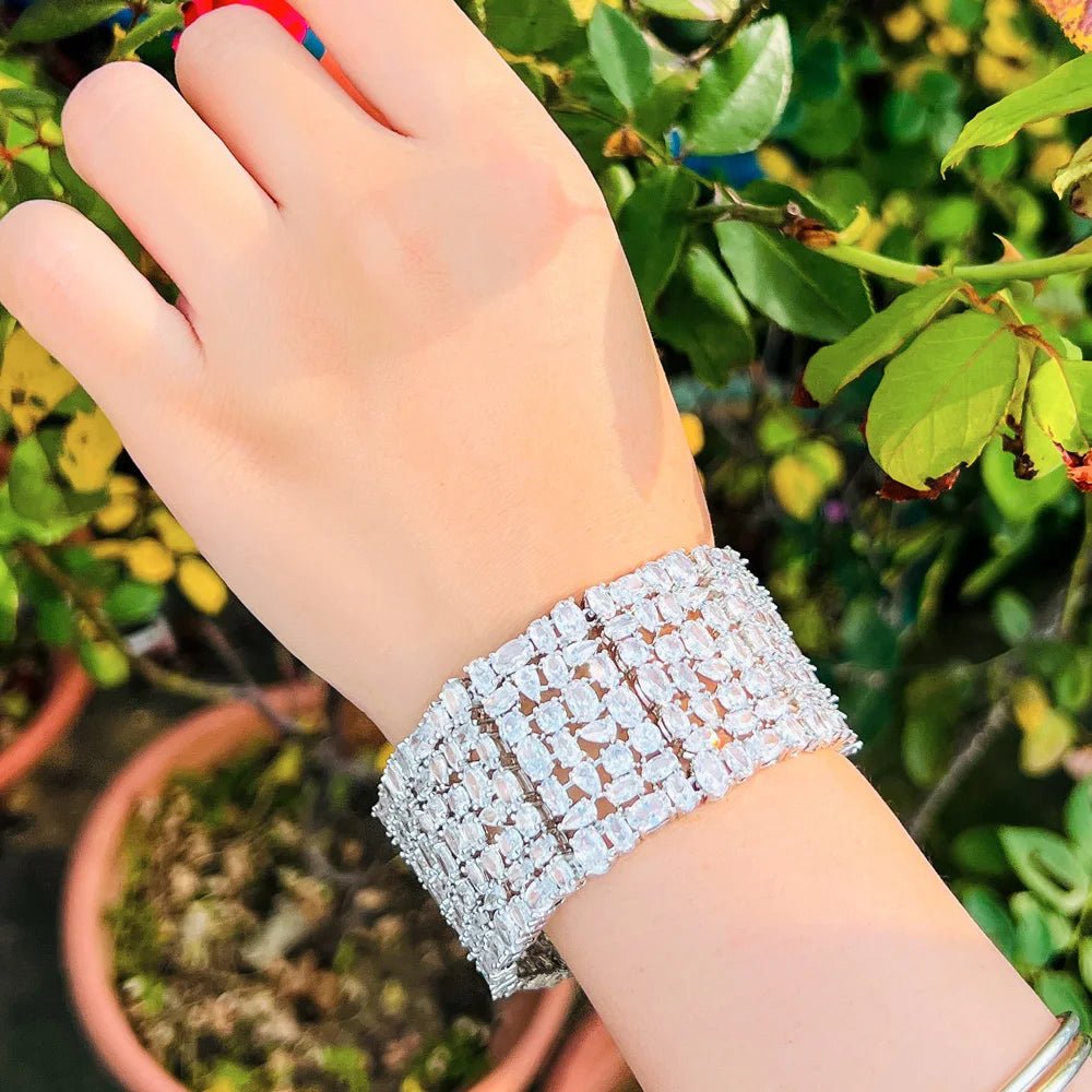 BraceletsGlamorous Pave Chunky Luxury Bracelets CB332 - WS JewelleryBraceletBridal BraceletTennis Bracelet