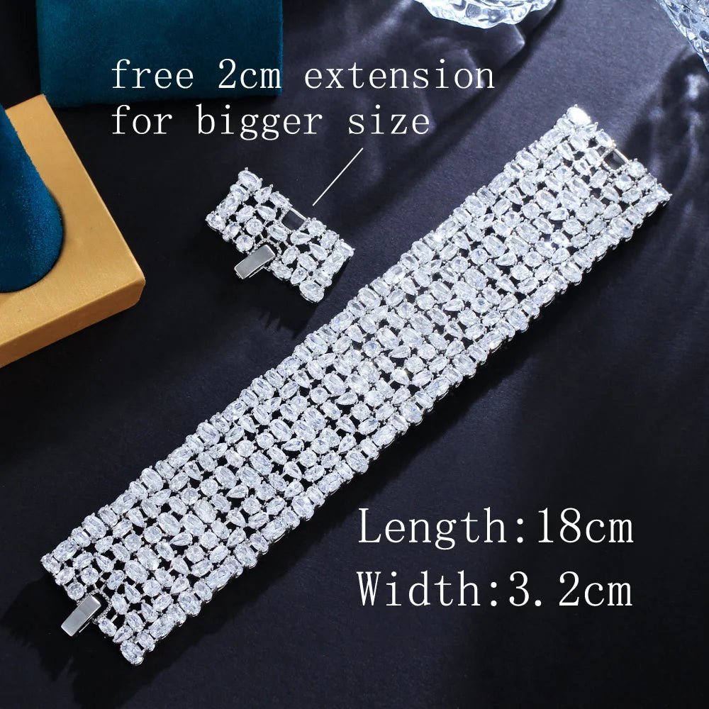 BraceletsGlamorous Pave Chunky Luxury Bracelets CB332 - WS JewelleryBraceletBridal BraceletTennis Bracelet