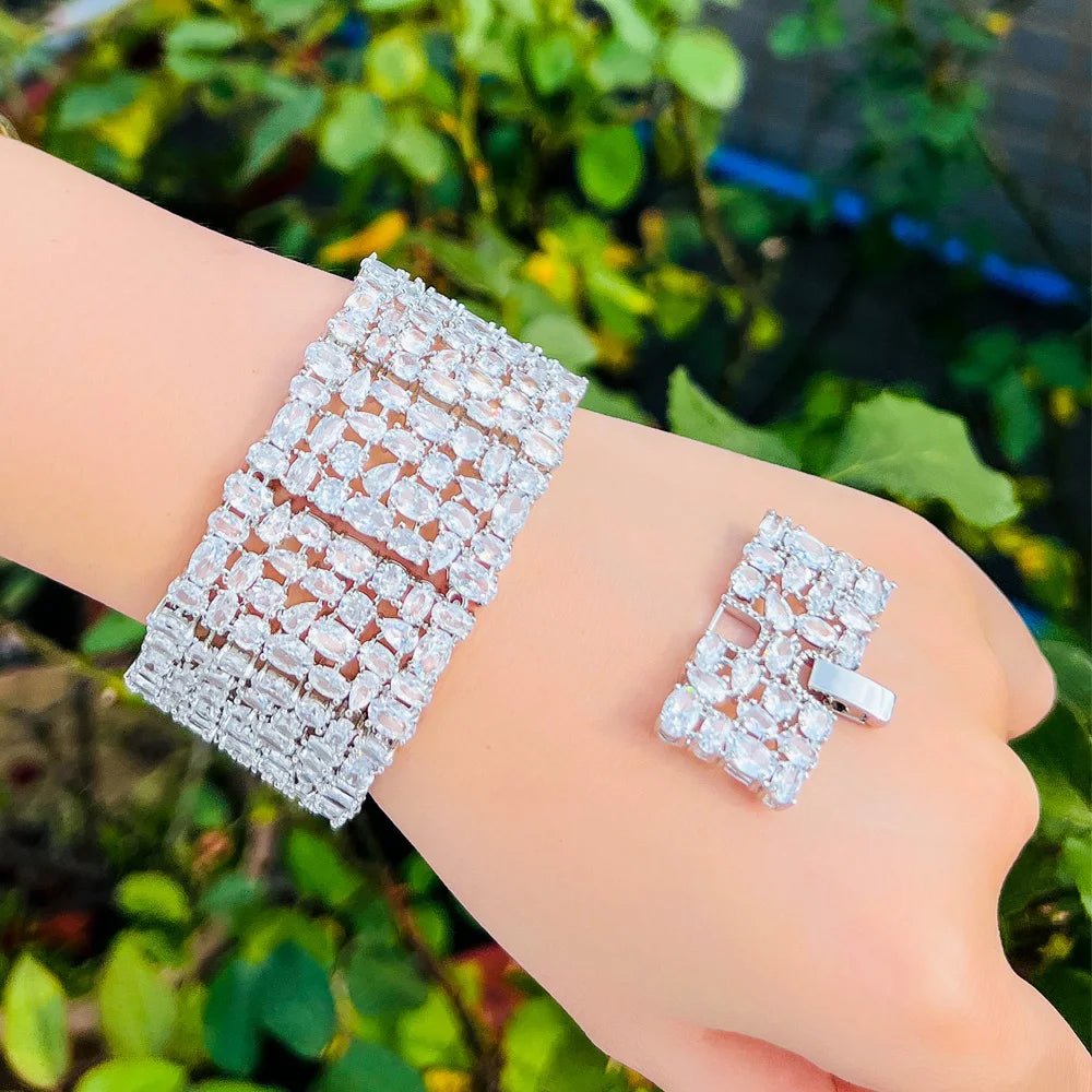 BraceletsGlamorous Pave Chunky Luxury Bracelets CB332 - WS JewelleryBraceletBridal BraceletTennis Bracelet