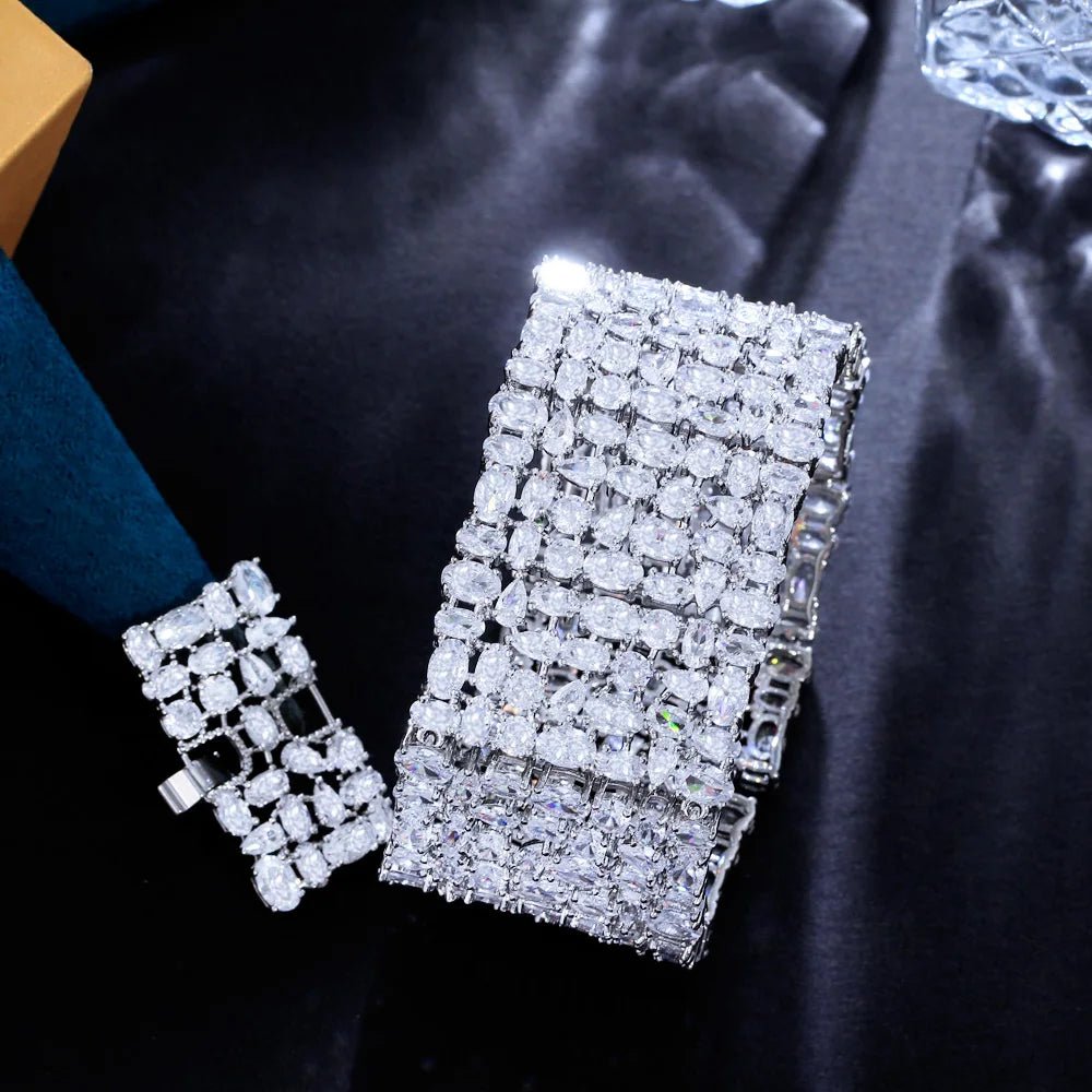 BraceletsGlamorous Pave Chunky Luxury Bracelets CB332 - WS JewelleryBraceletBridal BraceletTennis Bracelet