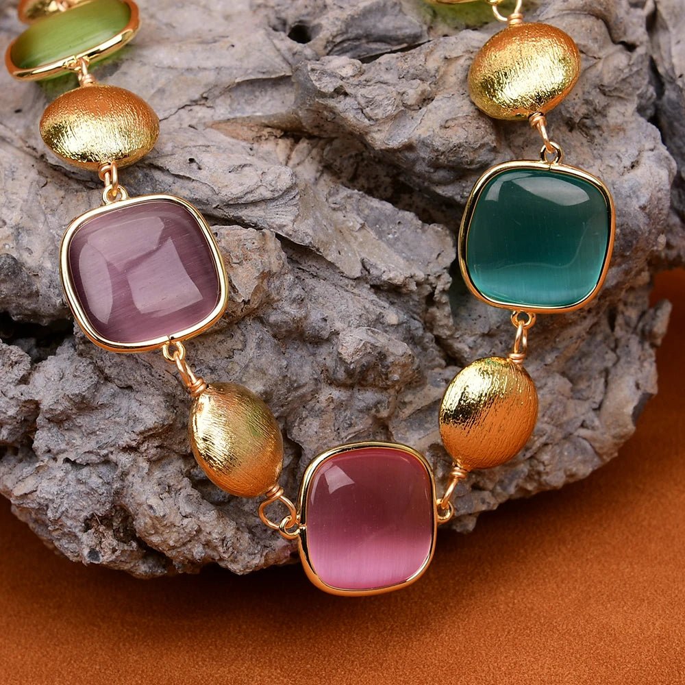 NecklacesGold Plated Natural Stones Beads Necklace - WS JewelleryNatural Stone ColelctionNecklace