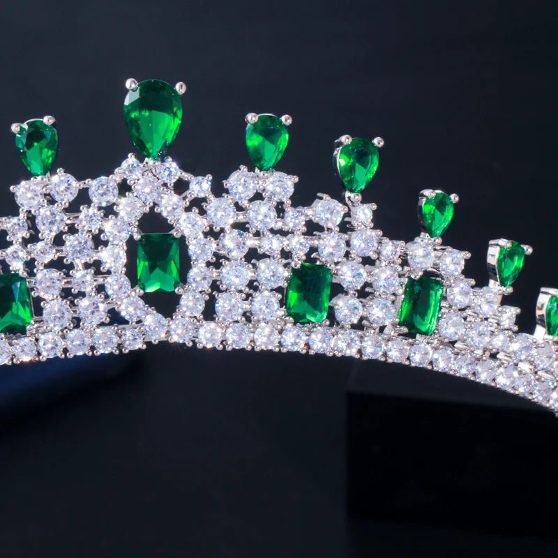 TiarasGorgeous Green Bridal Tiaras Crowns A028 - WS JewelleryBridal TiaraHair AccessoriesQueen Tiara