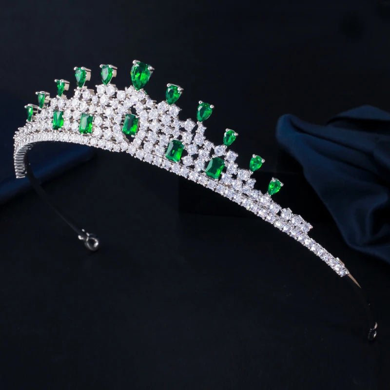 TiarasGorgeous Green Bridal Tiaras Crowns A028 - WS JewelleryBridal TiaraHair AccessoriesQueen Tiara