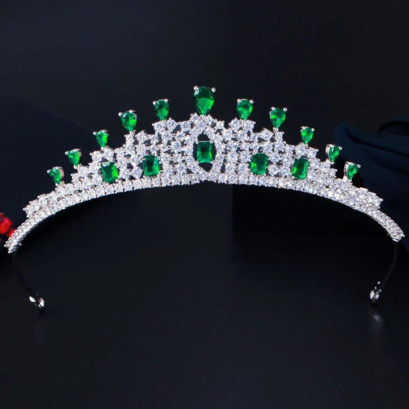 TiarasGorgeous Green Bridal Tiaras Crowns A028 - WS JewelleryBridal TiaraHair AccessoriesQueen Tiara
