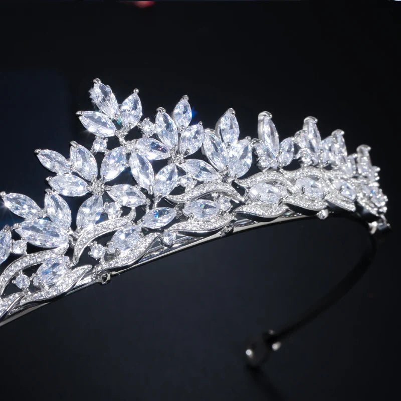 TiarasLuxury Bridal Leaves Tiara Crown A025 - WS JewelleryBridal TiaraHair AccessoriesQueen Tiara