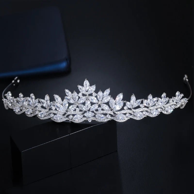 TiarasLuxury Bridal Leaves Tiara Crown A025 - WS JewelleryBridal TiaraHair AccessoriesQueen Tiara