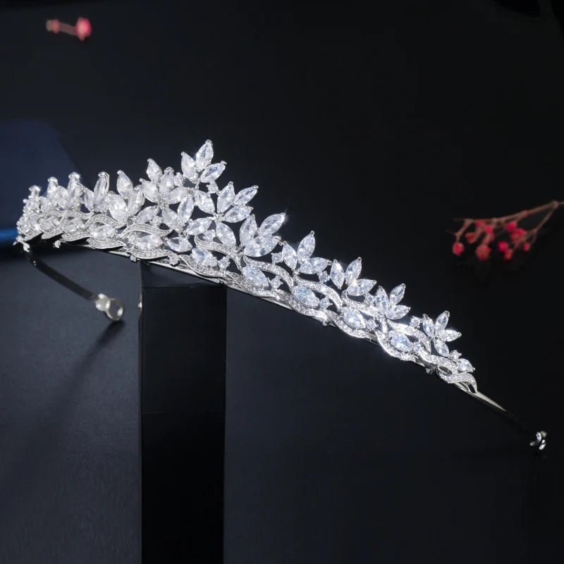 TiarasLuxury Bridal Leaves Tiara Crown A025 - WS JewelleryBridal TiaraHair AccessoriesQueen Tiara