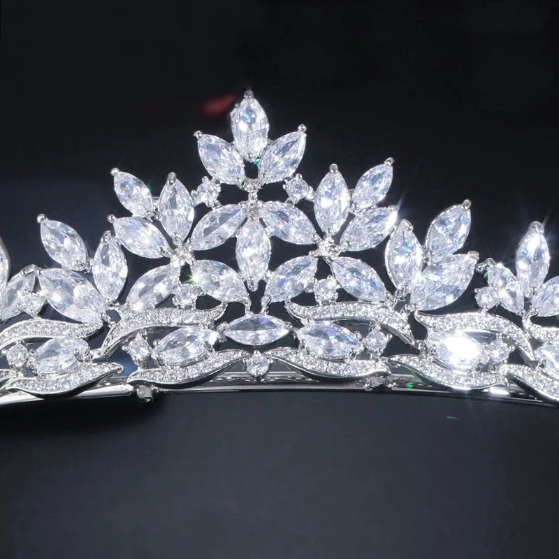TiarasLuxury Bridal Leaves Tiara Crown A025 - WS JewelleryBridal TiaraHair AccessoriesQueen Tiara