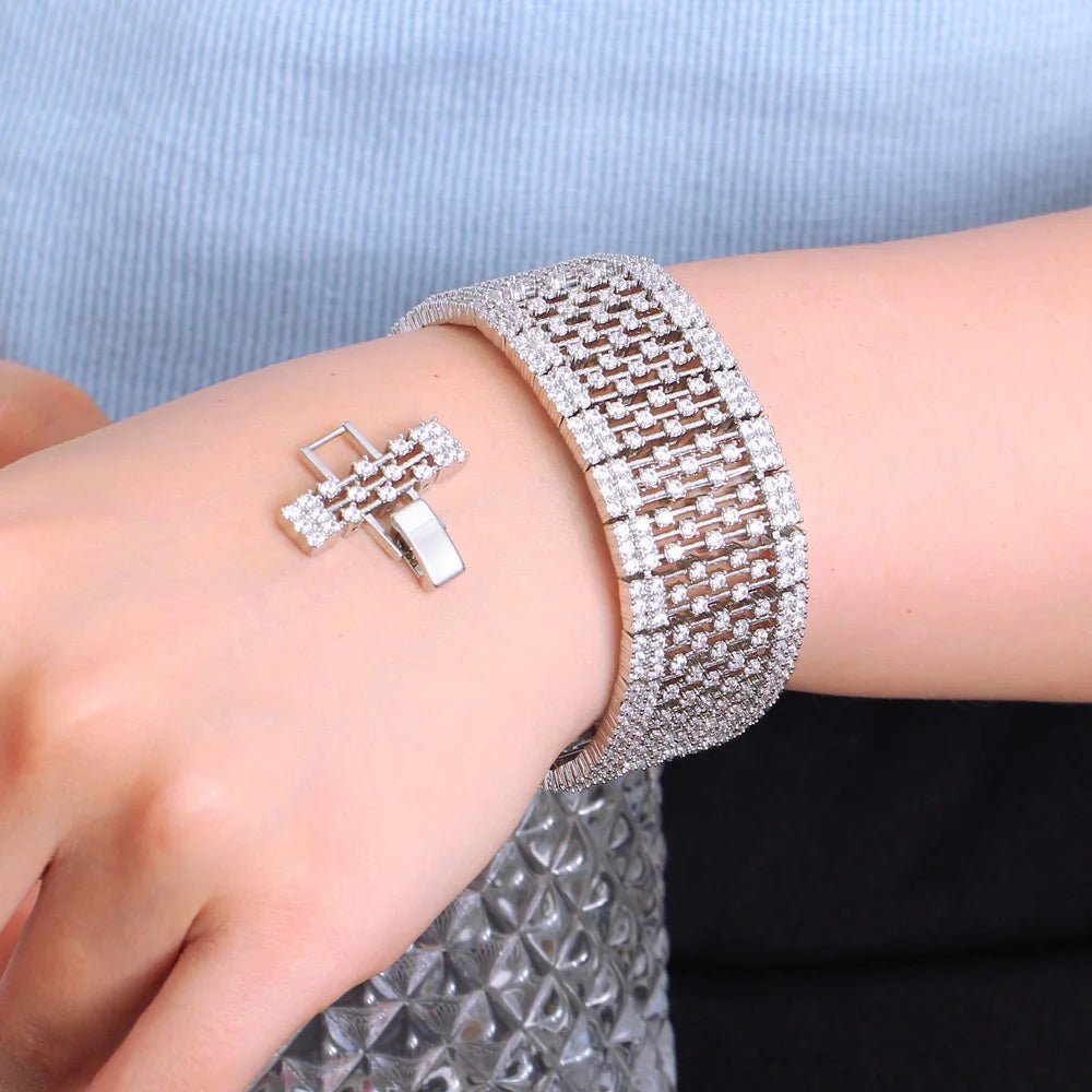 BraceletsLuxury Hollow Bangle Bracelets CB324 - WS JewelleryBraceletBridal BraceletTennis Bracelet