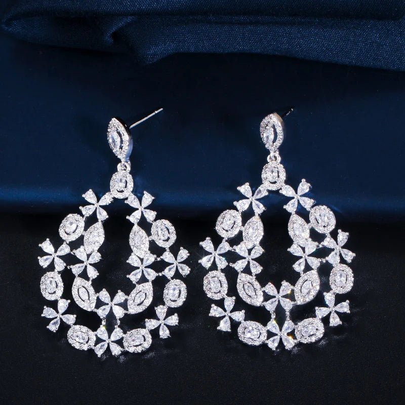 Jewellery SetLuxury Shiny Layered Wedding Necklace Earrings Bridal Jewelry Sets T453 - WS JewelleryJewelery SetLuxury Jewelery Set