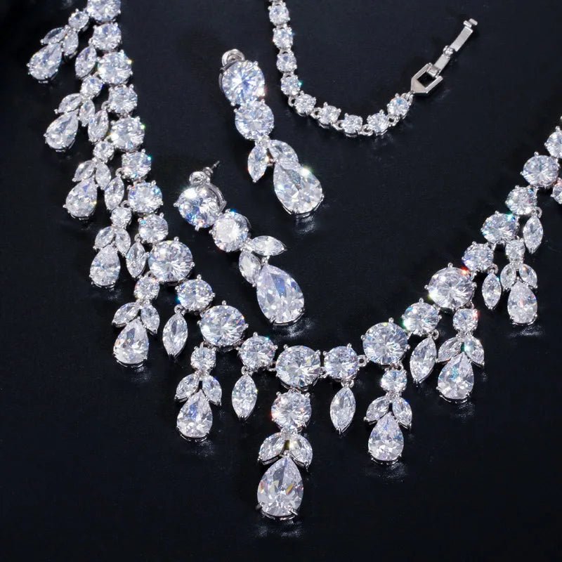 Jewellery SetLuxury Tassel Yellow Bridal Necklace and Earring Jewelry Sets T347 - WS Jewelleryjewellery set