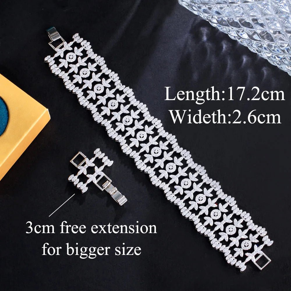 BraceletsMicro Pave Leaf Bracelets Bangles CB319 - WS JewelleryBraceletBridal BraceletTennis Bracelet