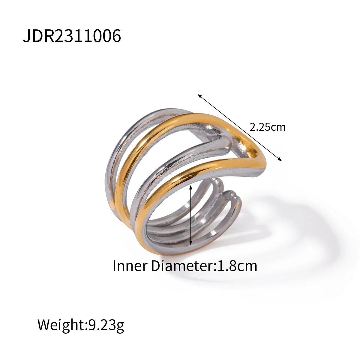Minimalist Bicolor WaterProof Stainless Steel Personal Ring - WS JewelleryStainless Steel