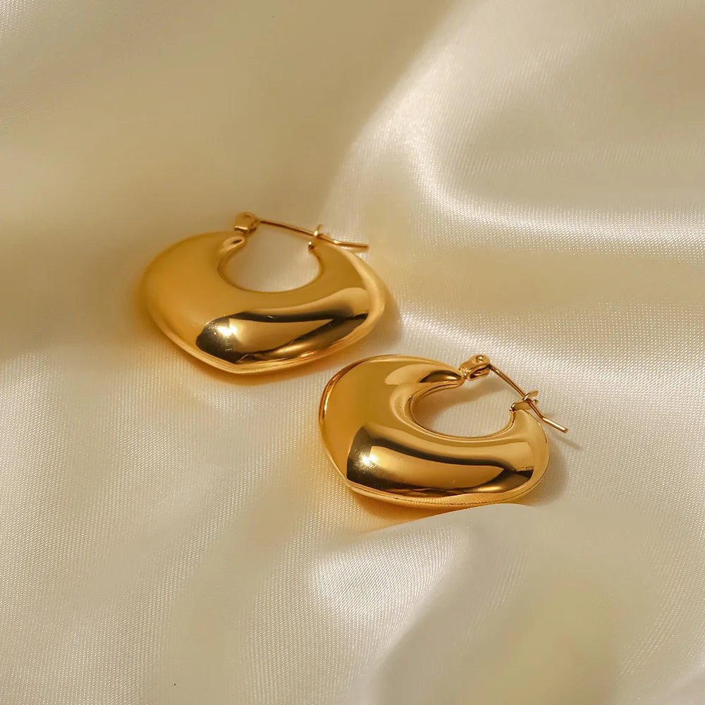 Minimalist Chunky Stainless Steel Hoop Earrings - WS JewelleryStainless Steel