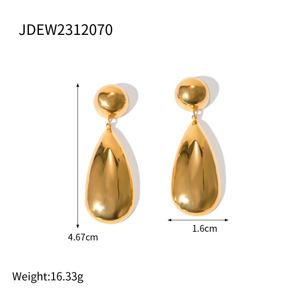 Minimalist Stainless Steel Water Drop Earrings - WS JewelleryStainless Steel