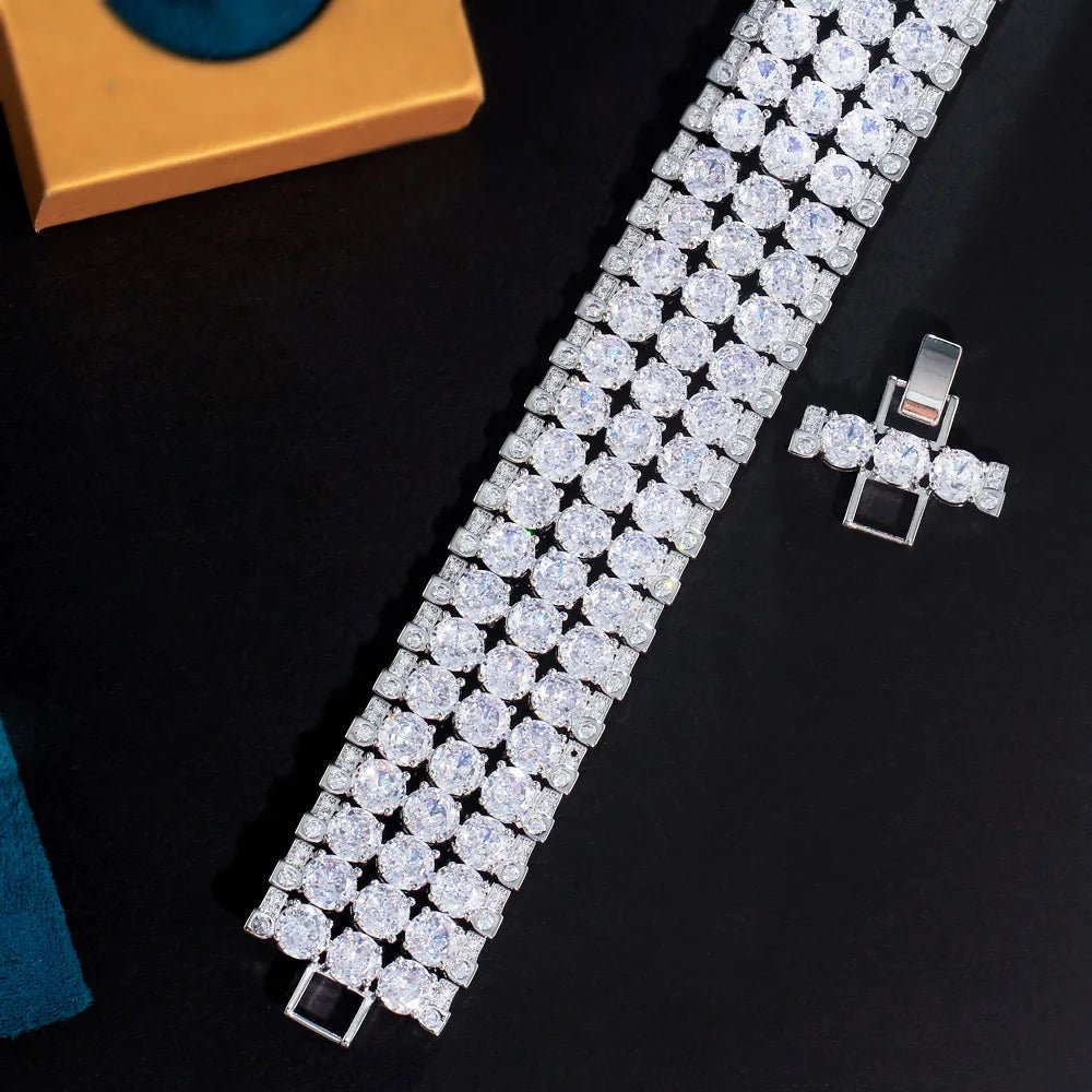 BraceletsMulti-Layer Round Tennis Bracelets CB343 - WS JewelleryBraceletBridal BraceletTennis Bracelet