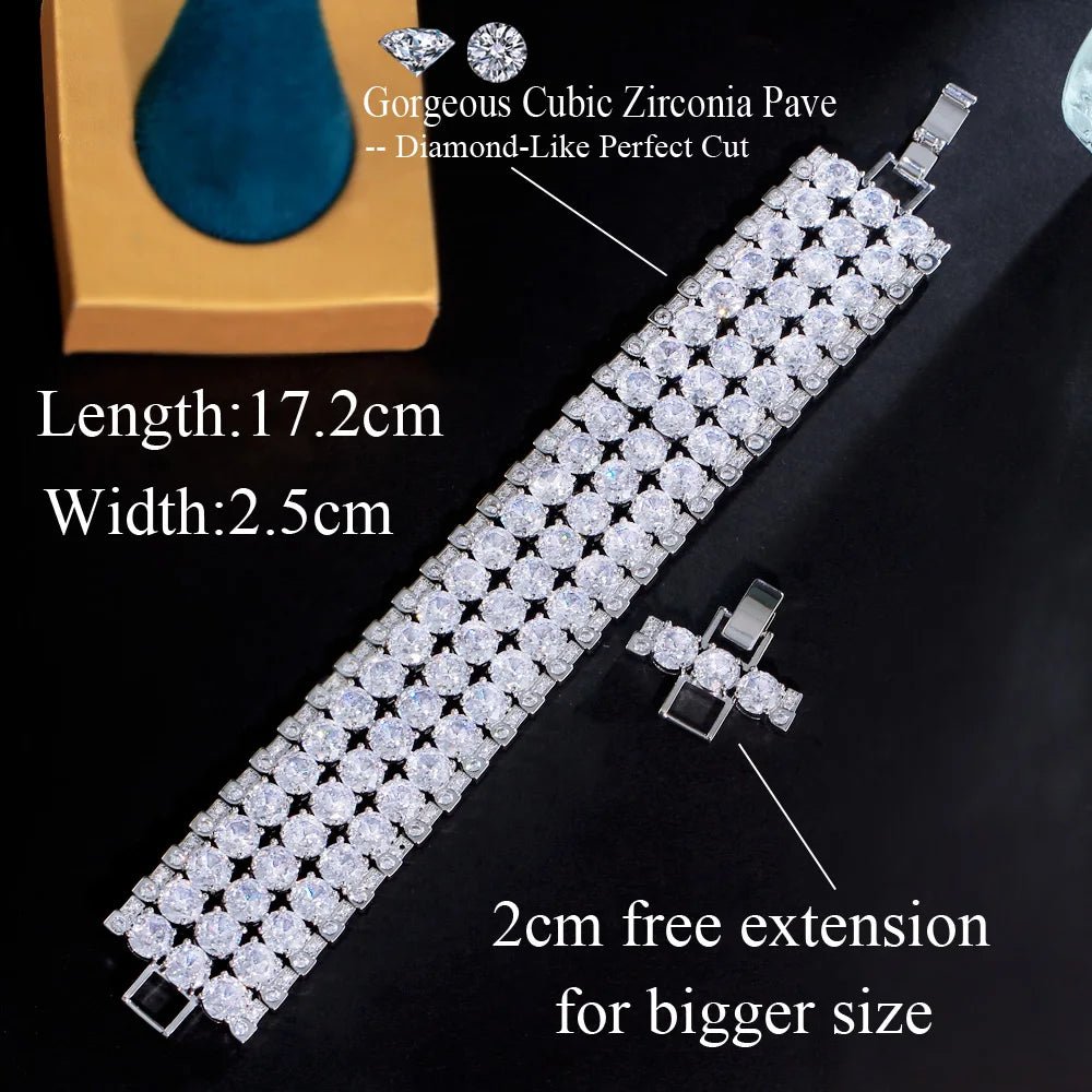 BraceletsMulti-Layer Round Tennis Bracelets CB343 - WS JewelleryBraceletBridal BraceletTennis Bracelet