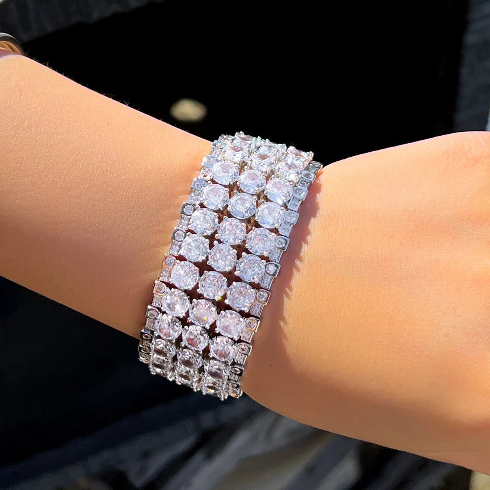 BraceletsMulti-Layer Round Tennis Bracelets CB343 - WS JewelleryBraceletBridal BraceletTennis Bracelet