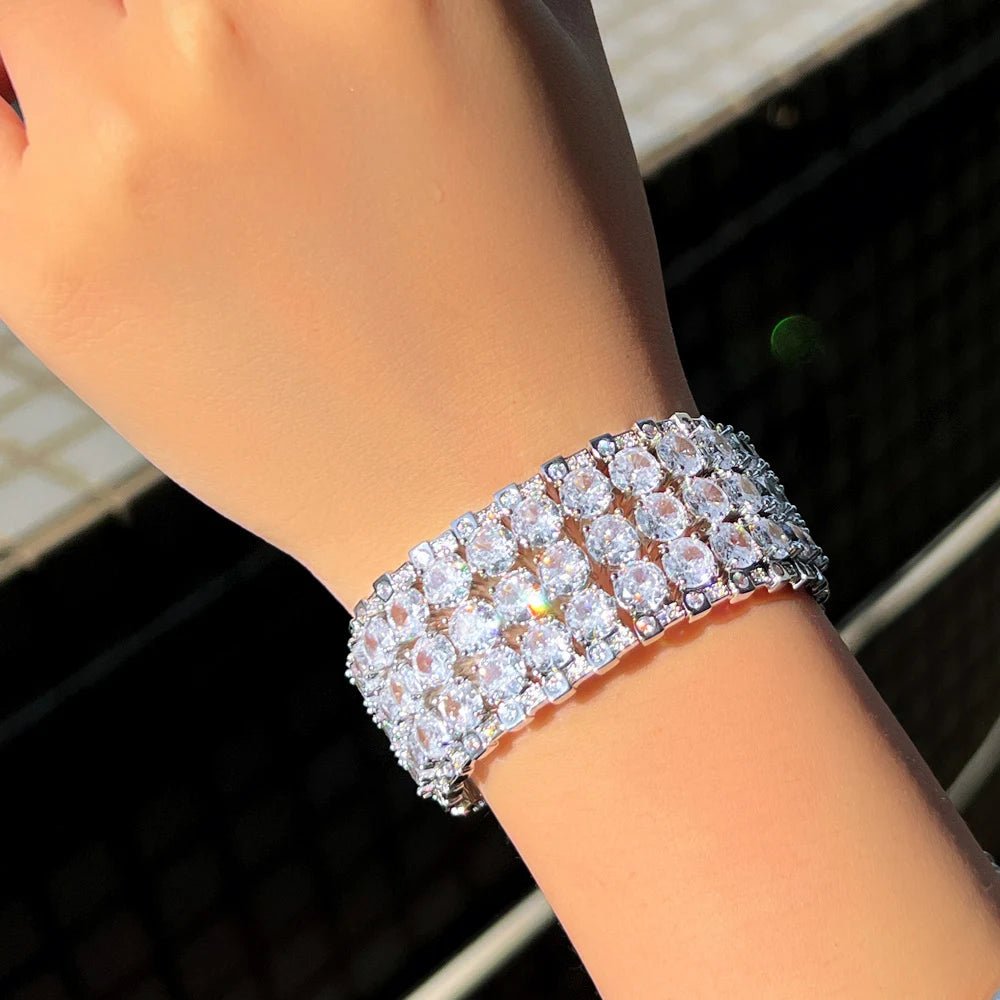 BraceletsMulti-Layer Round Tennis Bracelets CB343 - WS JewelleryBraceletBridal BraceletTennis Bracelet